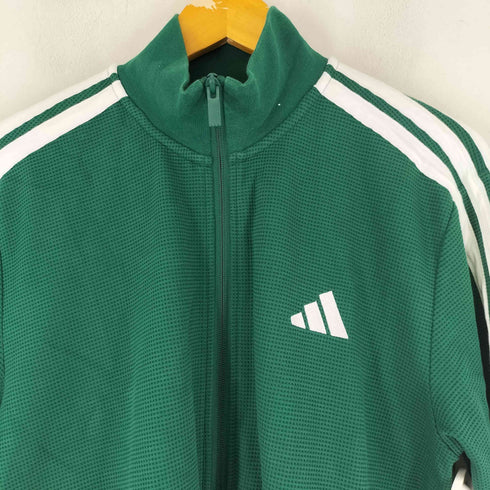 アディダス adidas ワンポイントロゴ刺繍 ワッフル生地 トラックジャケット メンズ import:XL