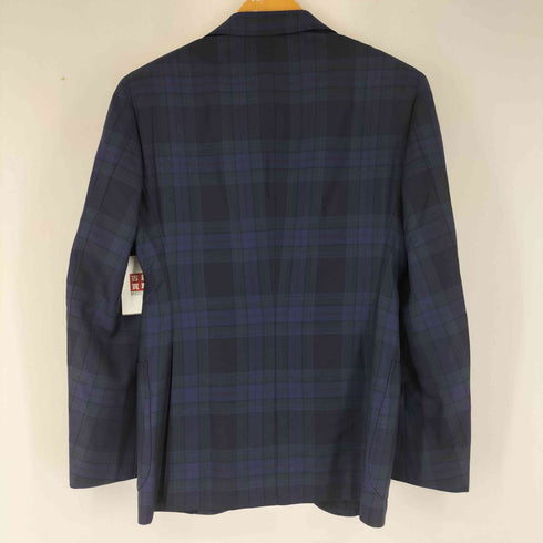 エルメネジルドゼニア Ermenegildo Zegna ウール×シルク チェック 2Bテーラードジャケット メンズ JPN:44
