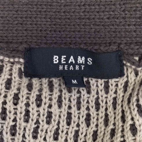 ビームスハート BEAMS HEART カワリアミ ビッグ カーディガン メンズ JPN:M