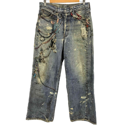 アクネストゥディオズ ACNE STUDIOS 24SS 1981Mトロンプルイユキーチェーンプリントデニムパンツ メンズ 48