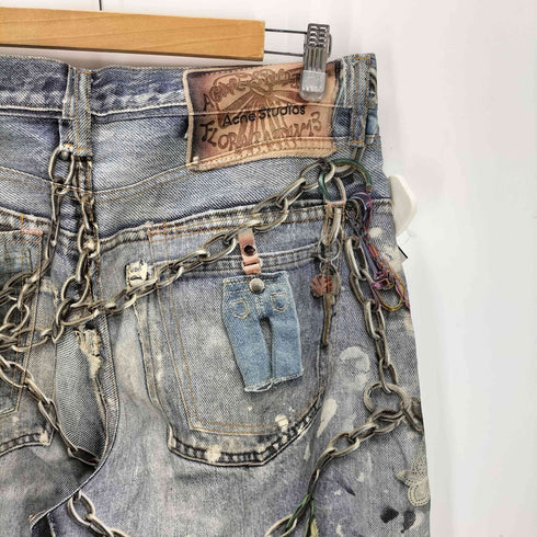 アクネストゥディオズ ACNE STUDIOS 24SS 1981Mトロンプルイユキーチェーンプリントデニムパンツ メンズ 48