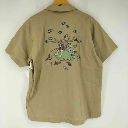 レフトアローン LEFT ALONE S/S 刺繍 オープンカラーシャツ メンズ JPN:L
