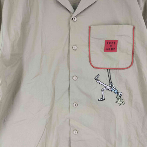 レフトアローン LEFT ALONE S/S 刺繍 オープンカラーシャツ メンズ JPN:L