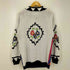 NINON HAND KNIT フラワーデザイン リネンブレンド 総柄ロールネックニット メンズ import:S