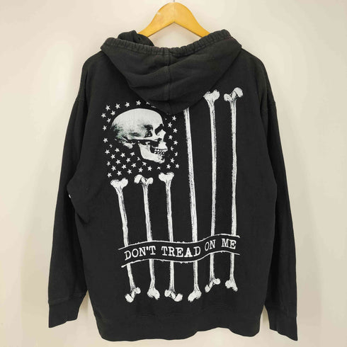 Skull and Crossbones Printed Zip-up Hoodie 両面プリント クロスボーン スカルプリント ジップアップパーカー Y2K メンズ