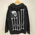 Skull and Crossbones Printed Zip-up Hoodie 両面プリント クロスボーン スカルプリント ジップアップパーカー Y2K メンズ