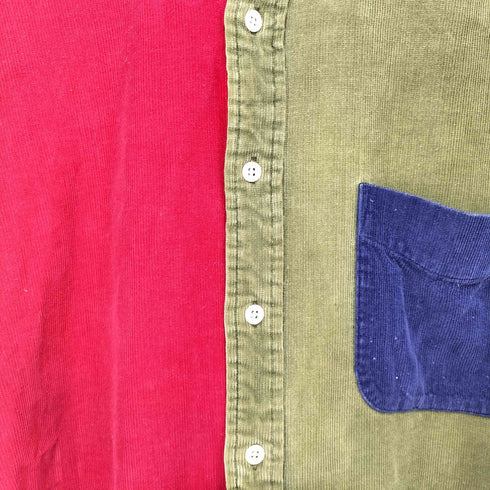 ジェイクルー J.CREW 90s 巨人タグ クレイジーパターン コーデュロイ ボタンダウン シャツ メンズ import:M
