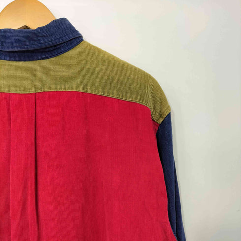 ジェイクルー J.CREW 90s 巨人タグ クレイジーパターン コーデュロイ ボタンダウン シャツ メンズ import:M
