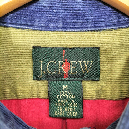 ジェイクルー J.CREW 90s 巨人タグ クレイジーパターン コーデュロイ ボタンダウン シャツ メンズ import:M