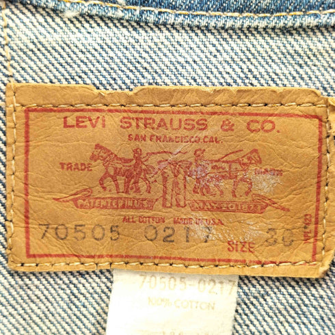 リーバイス Levis USA製 ボタン裏529 70505-0217 4th small e デニムトラッカージャケット メンズ 38