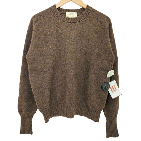 LORD JEFF 80s USA製 シェットランドウール フリーダムスリーブ メランジ クルーネック ニット メンズ import:M