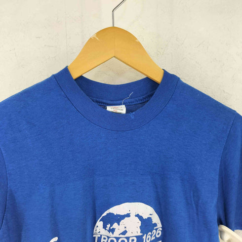 Spont-T スポント-ティー 80s シングルステッチ TROOP 1626 フロントプリント 半袖 Tシャツ レディース M