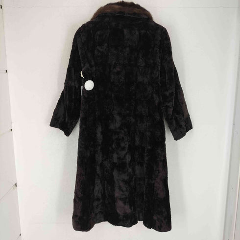 CHEVAREINE シェヴァレーヌ real fur リアルファー ショールカラー ロング コート レディース
