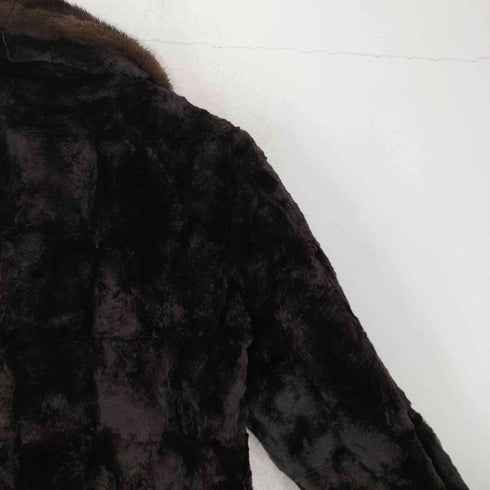CHEVAREINE シェヴァレーヌ real fur リアルファー ショールカラー ロング コート レディース