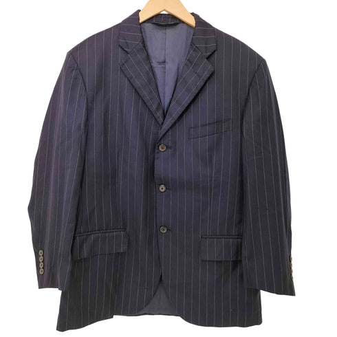 ポロバイラルフローレン Polo by RALPH LAUREN 90s イタリア製 三角タグ 3つボタン サイドベンツ ストライプ テーラードジャケット モッズスーツ メンズ 40