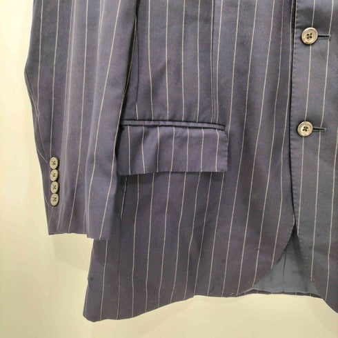 ポロバイラルフローレン Polo by RALPH LAUREN 90s イタリア製 三角タグ 3つボタン サイドベンツ ストライプ テーラードジャケット モッズスーツ メンズ 40