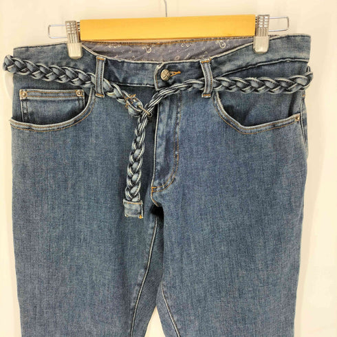 オープニングセレモニー OPENING CEREMONY バックロゴ刺繍 5ポケット デニムメッシュベルト ストレートデニムパンツ メンズ 34