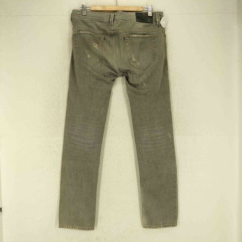 ディーゼル DIESEL THANAZ 裏地チェック ジップフライ ストレート デニムパンツ メンズ W30