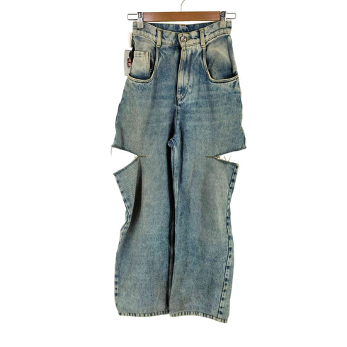 メゾンマルジェラ Maison Margiela 22SS PANTS 5 POCKETS スラッシュ ディティール デニム ジーンズ レディース 36