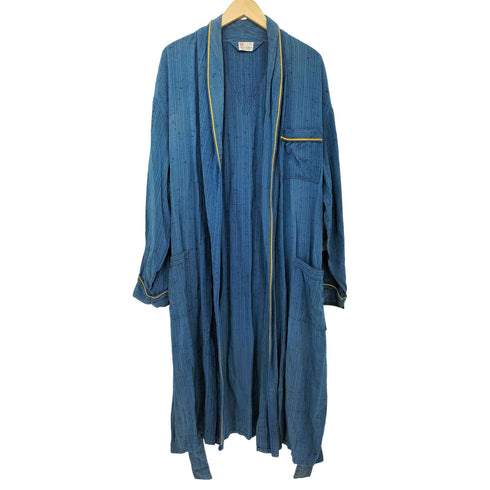 50-60s B.V.D. 襟 フロント パイピング カスリ 絣 ガウン メンズ import:XL