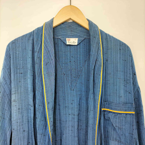 50-60s B.V.D. 襟 フロント パイピング カスリ 絣 ガウン メンズ import:XL