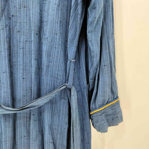 50-60s B.V.D. 襟 フロント パイピング カスリ 絣 ガウン メンズ import:XL