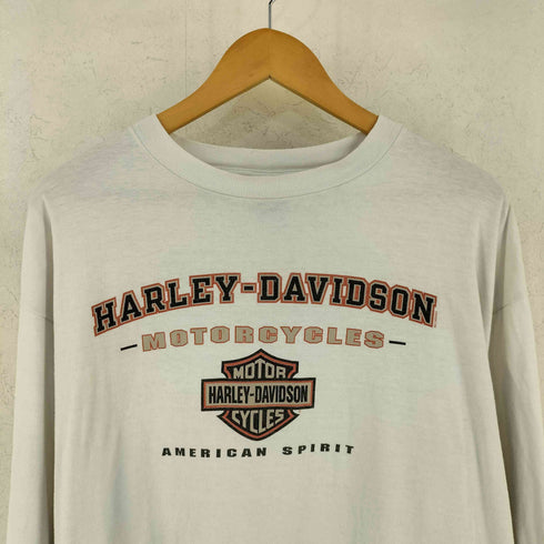 ハーレーダビッドソン HARLEY-DAVIDSON 90-00s USA製 袖 ロゴ プリント ロンT メンズ XL