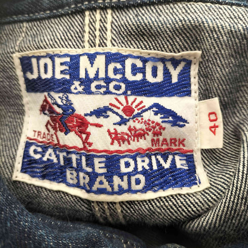 ジョーマッコイ JOE McCOY The Real McCoy's リアルマッコイズ 旧マッコイ Lot 210 8HOUR UNION CATTLE DRIVE BRAND デニム カバーオール ジャケット 40 メンズ 40