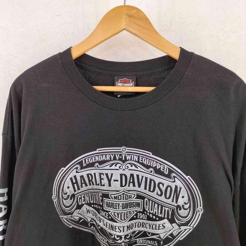 ハーレーダビッドソン HARLEY-DAVIDSON 袖 ロゴ プリント ロンT メンズ XL