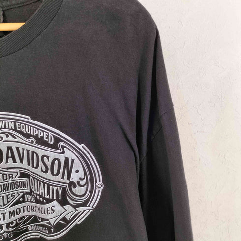 ハーレーダビッドソン HARLEY-DAVIDSON 袖 ロゴ プリント ロンT メンズ XL