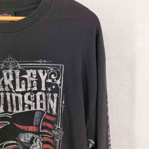 ハーレーダビッドソン HARLEY-DAVIDSON 袖 ロゴ スカル プリント ロンT メンズ XL