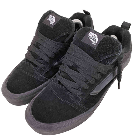 バンズ VANS Knu Skool ニュースクール オールブラック スエードローカットスニーカー メンズ JPN:27.5