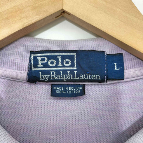 ポロバイラルフローレン Polo by RALPH LAUREN 90s スモールポニー 刺繍 鹿の子 ポロシャツ メンズ import:L