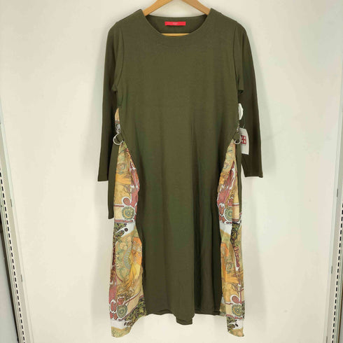 グラニフ graniph グラフィックデザイナー コラボ サイド切替 L/S ロングワンピース レディース FREE