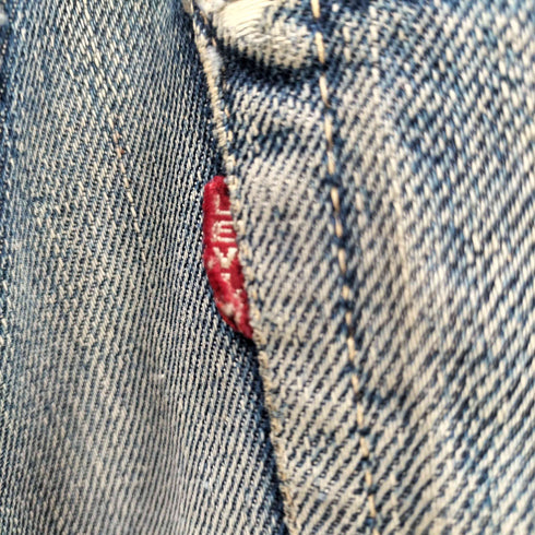 リーバイス Levis ボタン裏20刻印 ビッグE 初期 TYPE レインボーステッチ 赤耳 隠しリベット Vステッチ デニム パンツ 裾オリジナル VINTAGE ヴィンテージ メンズ