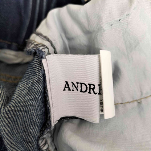 ANDREA&CO. デニムビジュー刺繍パンツ レディース