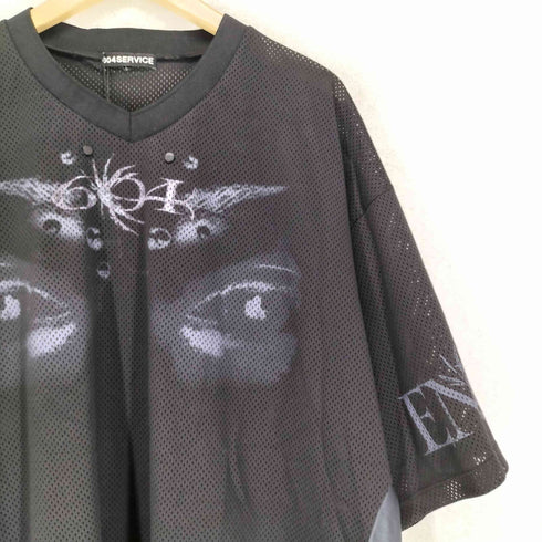 604SERVICE 604サービス EOS JERSEY TOP IN イオス ジャージ トップ イン メッシュ グラフィック Tシャツ メンズ import:XL