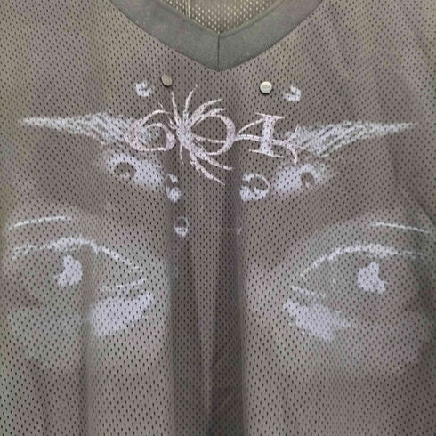 604SERVICE 604サービス EOS JERSEY TOP IN イオス ジャージ トップ イン メッシュ グラフィック Tシャツ メンズ import:XL