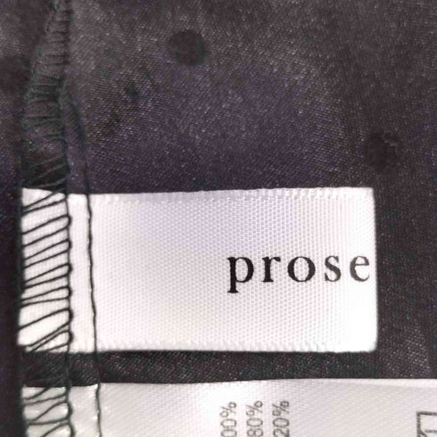 prose verse ドット柄 シアー パフスリーブ ブラウス レディース JPN:M