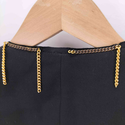 Echantillon No.4/ ウール100 チェーンモチーフ ノーカラーショートジャケット レディース JPN:2