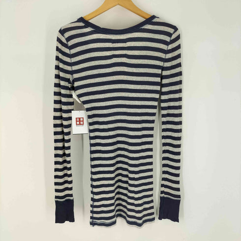 ホリスター Hollister Uネック ボーダー ロングスリーブカットソー レディース import:M