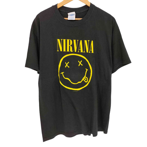 90s M&Oボディ メキシコ製 スマイル 両面プリント コピーライト1992 バンドTシャツ メンズ import:L