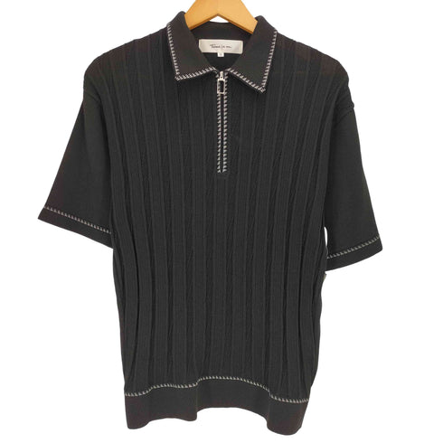 タイムイズオン Time is on FRAMED COLLAR FRONT PANEL POLO フレームド カラー フロント パネル ポロ シャツ メンズ JPN:0