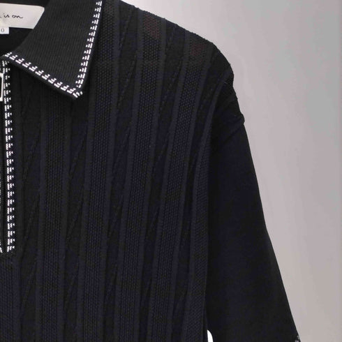 タイムイズオン Time is on FRAMED COLLAR FRONT PANEL POLO フレームド カラー フロント パネル ポロ シャツ メンズ JPN:0