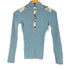 バーバリーブルーレーベル BURBERRY BLUE LABEL チェック切り替え リブニットトップス レディース JPN:38