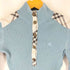 バーバリーブルーレーベル BURBERRY BLUE LABEL チェック切り替え リブニットトップス レディース JPN:38