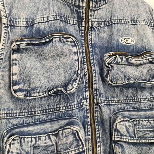 エックスガール X-girl CHEMICAL WASH VEST レディース ONE SIZE
