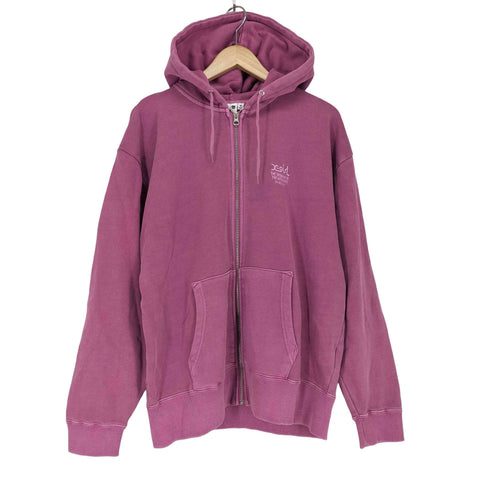 エックスガール X-girl MESSAGE AND FACE FADED ZIP UP SWEAT HOODIE レディース JPN:M