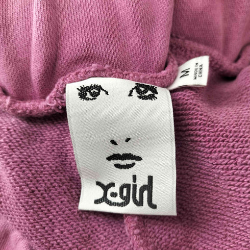 エックスガール X-girl MESSAGE AND FACE PATCH FADED SWEAT PANTS レディース JPN:M