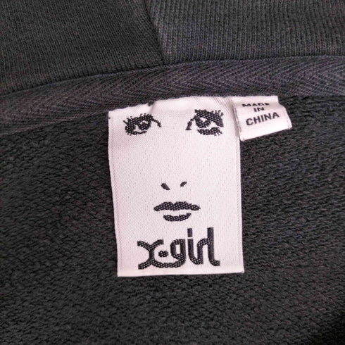 エックスガール X-girl NOISE FACE ZIP UP SWEAT HOODIE レディース JPN:M